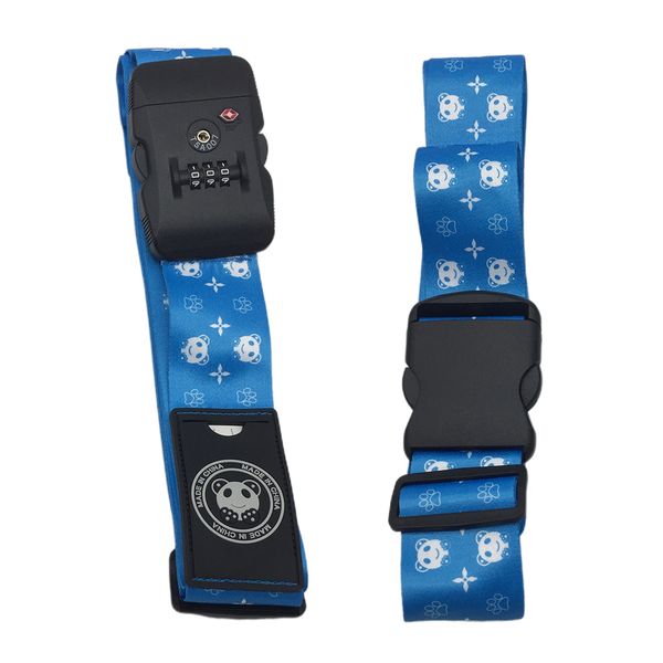 2 pieces luggage strap high strength webbing non-slip suitcase belt with lock